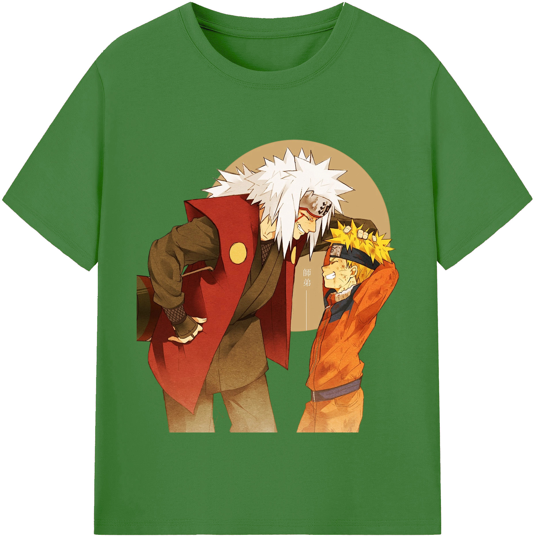 （画像用） NARUTO -ナルト- 自来也（じらいや） Jiraiya レディースカジュアルプリントTシャツ（綿100％）